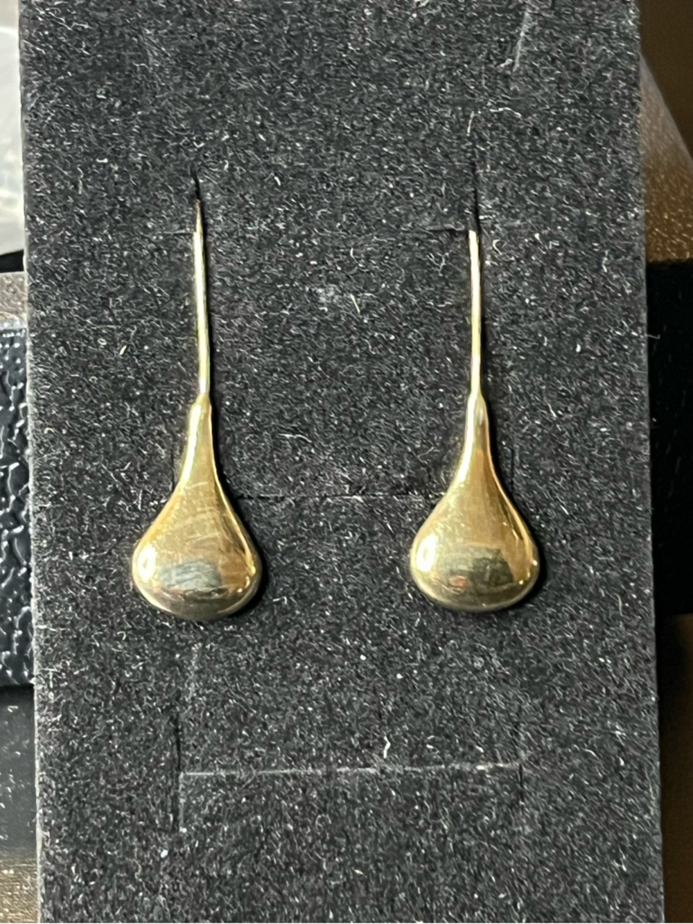 Vintage handmade sterling silver 925 vermeil teardrop earrings